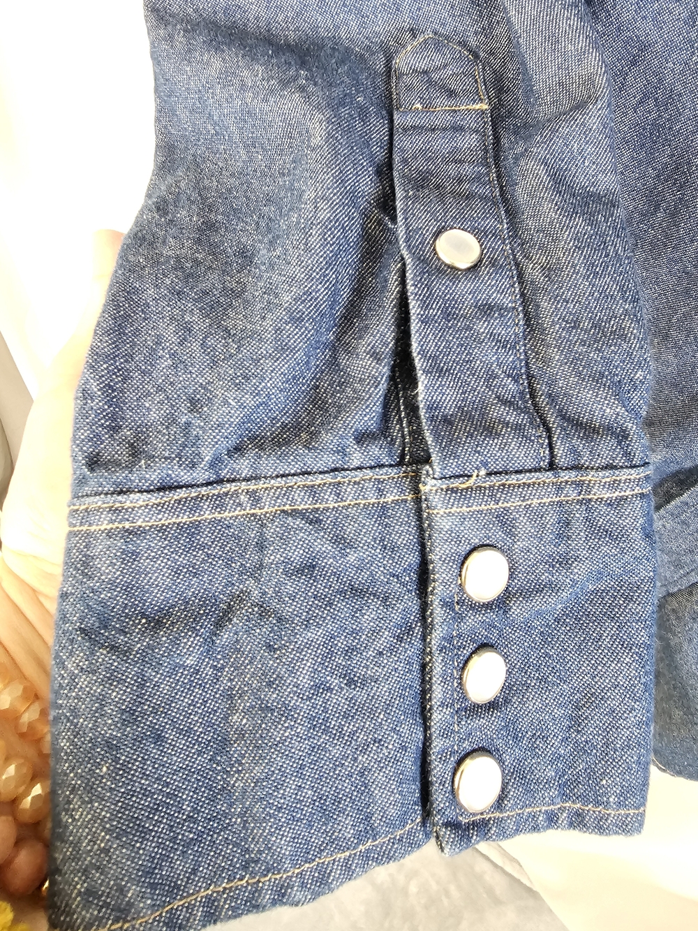 Big Mac Pearl Snap Denim Shirt Mens 4XL Cowboy Work Wear VTG USA Made 1993 - Picture 4 of 10
